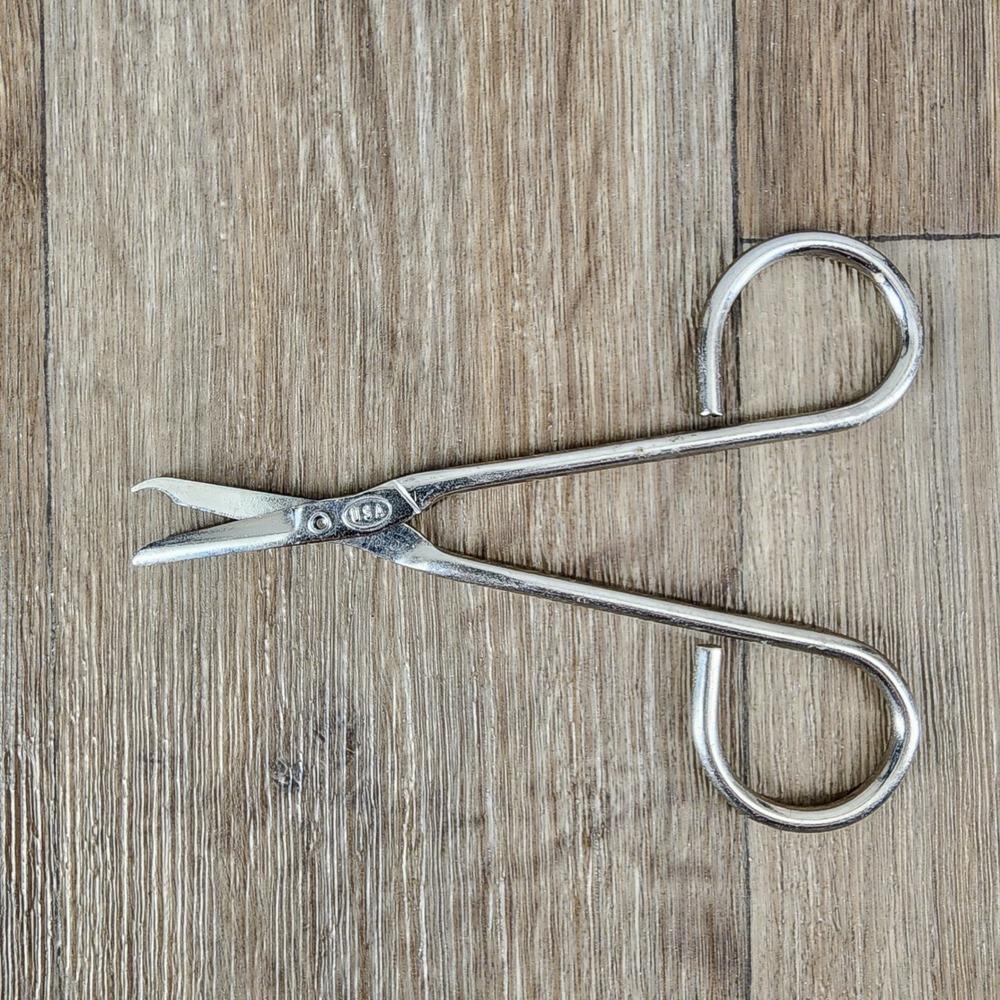 Vintage USA Wick Trimmer Candle‎ Snuffer Scissors Steel 5" Tool